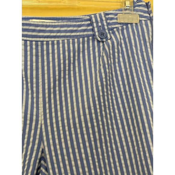 Talbots blue stripe seersucker pants, 16, coastal, vacation, nautical, casual - Picture 3 of 4